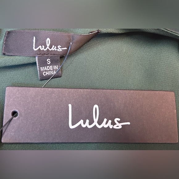 NWT Lulus Dreaming of Elegance Emerald Satin One-Shoulder Maxi Dress, Size Small - Picture 12 of 15